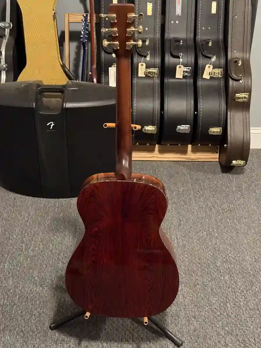 Sunburst acoustic guitar back