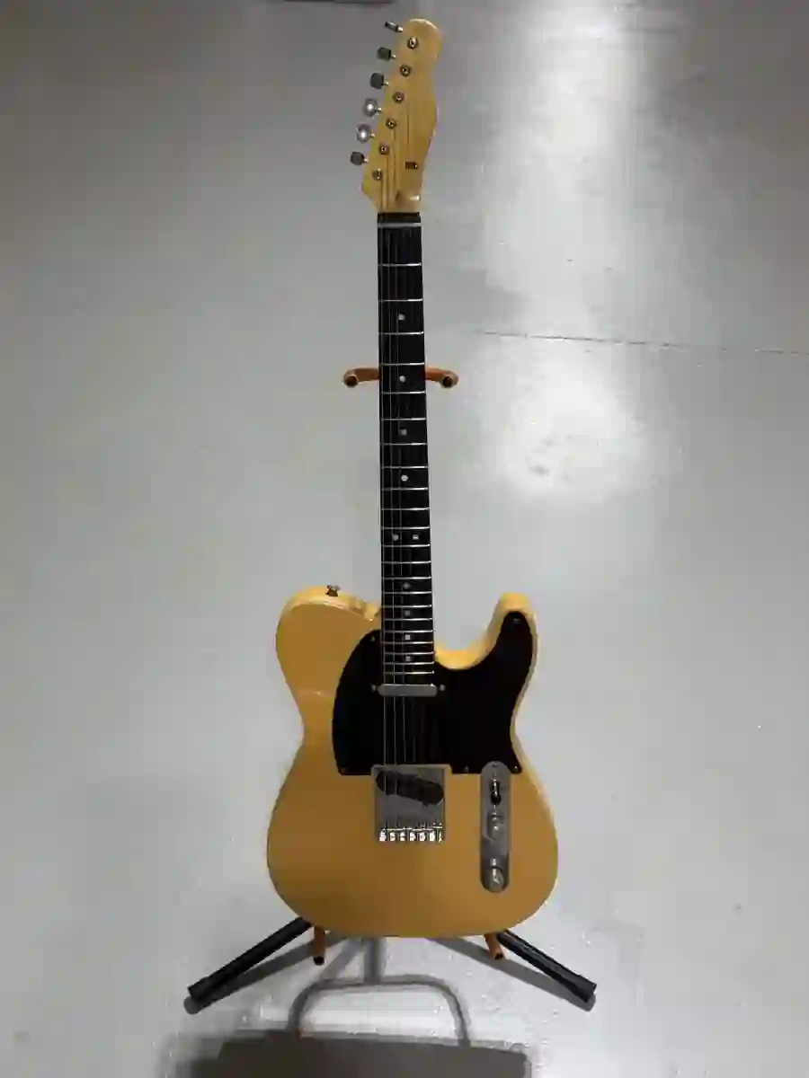 Butterscotch electric guitar front